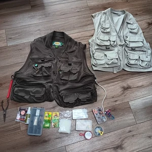 Cabelas 2XL Fly Fishing Vest Fully Loaded W/Fly Fishing Gear Trout Fishing - Picture 1 of 9