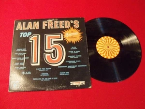 "ALAN FREED'S TOP 15" VARIOUS ARTIST LP ON CLASSIC ROCK R&B POP VINTAGE VINYL! - Picture 1 of 9