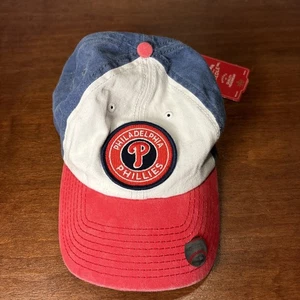 Vtg Philadelphia Phillies American Needle Distressed Red White Blue Strap Hat - Picture 1 of 6