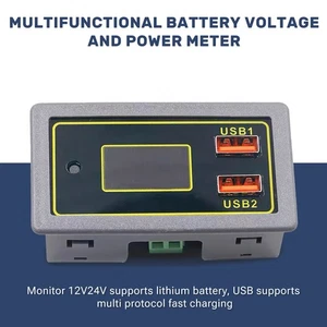 Probador % de corriente de voltaje de batería digital LCD de 1 pieza para USB de 12V 24V - Imagen 1 de 8