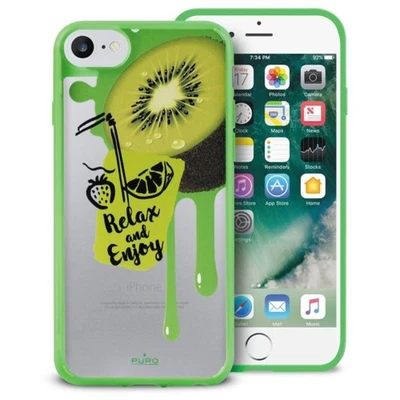 Puro Crystal Cover Kiwi Hard-Case Protezione Per Apple IPhone 7 8 SE 2020 2022 - Immagine 1 di 2