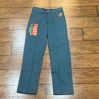 Pantalones de Trabajo Dickies Sarga Para Hombre 28x30 Calce Ajustado Pierna Cónica Verde Construcción Foto 1 de 4