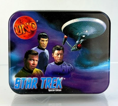 Juego de cartas Star Trek UNO 1999 de colección edición especial en lata coleccionable Foto 1 de 4