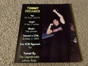 Foto pinup vintage TOMMY DREAMER ECW wrestling anni 90 WWF WWE RARA - Foto 1 di 1