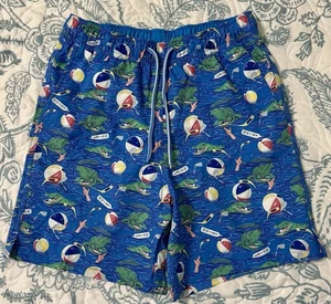 NWT PETER MILLAR GOLF GATOR GIMME SWIM TRUNK BLUE MARLIN-YOUTH LARGE MSRP $65.00 - Picture 1 of 10