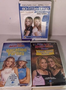 Mary-Kate Ashley Olsen VHS Lot Of 3 Vacation Parties School Dance So Little Time - Picture 1 of 2