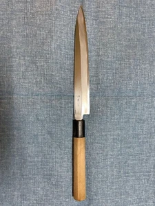 Kanetsugu Yanagiba Knife Steel Blade Fish Sashimi Wooden Handle Made in Japan - Picture 1 of 16