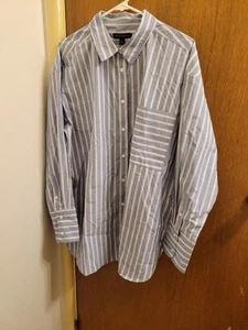 Banana Republic Womens Xl Xlarge Button Front Shirt Stripe NWT Cotton - Picture 1 of 24