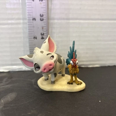 Disney Moana Pua Pig & Hei Hei Rooster PVC Figure Figurine Toy Cake Topper - Image 1 of 4