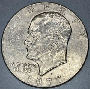 1977 D Eisenhower Ike Dollar Coin Ungraded X5 - Picture 1 of 4