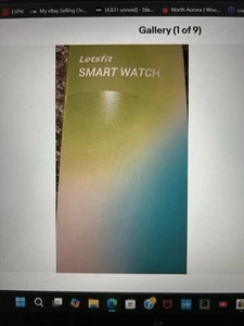 NEW Letsfit Smart Watch E21 - 1 Extra Band, Bluetooth, Heart Rate, Calls & Text - Photo 1 sur 3