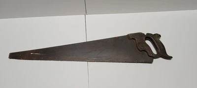 Vintage 25.5" E. C. Atkins & Co. Hand Saw Flower Engraved Wooden Handle - Image 1 of 4