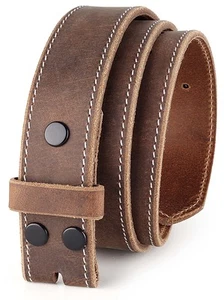 Men's Belt Genuine full Grain Buffalo leather Vintage Distressed,Snap on Stra... - Bild 1 von 6