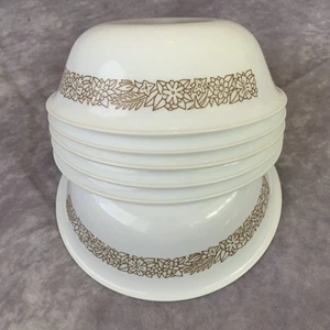 Vintage Corelle Corning Woodland Brown 6.25” Soup, Cereal, Salad Bowls Set Of 6 - Picture 1 of 15
