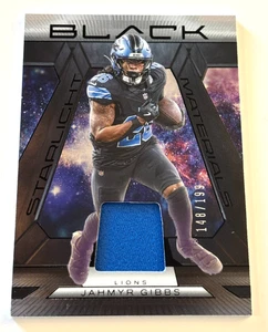 Jahmyr Gibbs 2025 Panini Black Starlight Jersey Patch Card /199 - Picture 1 of 1