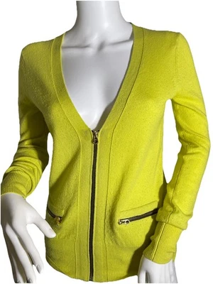 JUICY COUTURE Pistachio Green Wool/ Cashmere Zipped Cardigan - Image 1 of 4