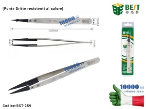 Pinzetta di Precisione BEST BST-259A [Punte Dritte Resistente Al Calore Intercam - Bild 1 von 1