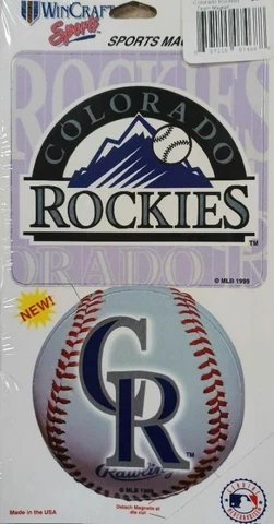 Colorado Rockies Set of 2 Magnets MLB Cover