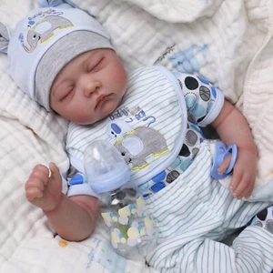 IVITA 20'' Reborn Baby Boy Blue Eyes Doll Boy Newborn Full Body Silicone Doll - Picture 1 of 7