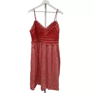 Old Navy Vestito Donna Rosso E Bianco Gingham Midi Petite XL NUOVO CON ETICHETTE - Foto 1 di 7