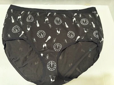 Botellas de vino negro Cacique algodón calzoncillo completo panty talla grande 18/20 Lane Bryant Foto 1 de 4