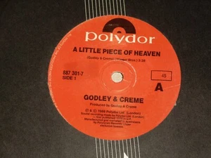 GODLEY & CREME EX 10CC *RARE OZ 7" 45 ' A LITTLE PIECE OF HEAVEN ' 1988 EXC - Picture 1 of 2