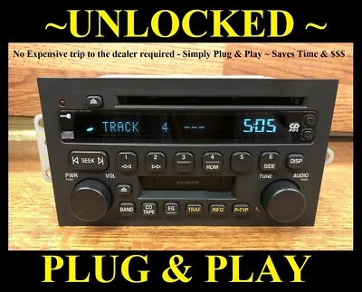 Desbloqueado 04-05-06 Buick Rendezvous Regal LaCrosse Century Radio CD Cassette OEM Foto 1 de 4