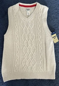 New Boys Osh Kosh Ivory Cream Sweater Vest Size 7 - Picture 1 of 2