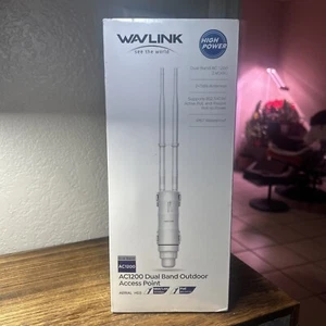 Wavlink WL-WN570HA2 Dual-Band AC1200 Outdoor Wireless Wi-Fi Extender SEALED NEW - Picture 1 of 5