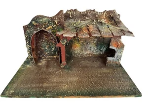 Christmas Nativity Stable Creche Western Germany Vintage Religious Medium 19 in - Picture 1 of 16