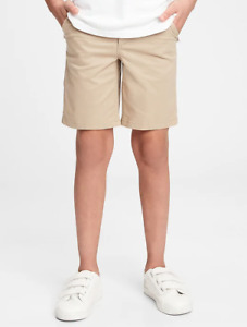 GAP Kids Boys Sz 14 Husky, 16, 16 Husky Beige Uniform Flat Front Shorts Washwell