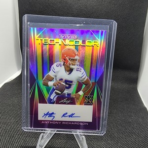 2023 LEAF VIVID Technicolor ANTHONY RICHARDSON # 2/2 auto card COLTS T-AR1