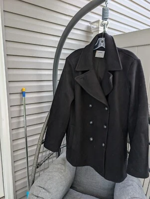 Old Navy Men's Double-Breasted Peacoat Jacket Black Extra Large - Image 1 of 4