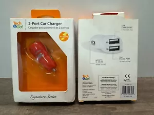 Tech & Go 2-Port Car Charger - USB Car Charger - Cell Phone Charger - BRAND NEW - Picture 1 of 8