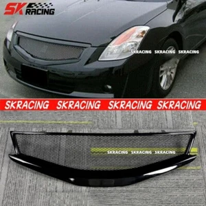 For Nissan Altima Coupe 2008-2009 Gloss Black FRP Front Bumper Mesh Grille Grill - Picture 1 of 14