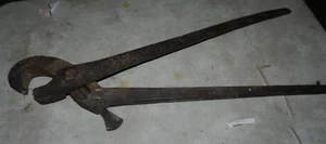 Primitive #3 ASHCROFT ?  1021  Blacksmiths  Pipe  Tongs  Adjustable Wrench 25.5" - Picture 1 of 13