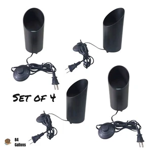 Paquete de 4 luces SUNVIE luz de lata de piso interior con bombillas GU10 e interruptor de pie - Imagen 1 de 17