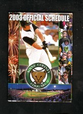 Kane County Cougars--2003 Pocket Schedule--Fifth Third Bank--Athletics