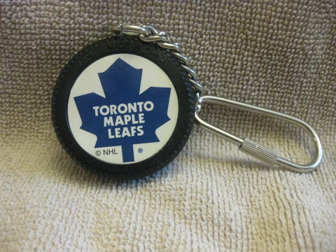 Toronto Maple Leafs NHL Mini Hockey Puck Logo Key Chain Cover
