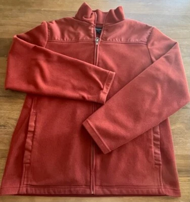 Chaqueta polar Banana Republic para hombre talla L grande cremallera completa color óxido granate Foto 1 de 4