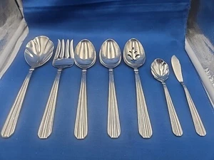 Lot of 7 Oneida TENNYSON Stainless Serving Pieces Hostess Set - Picture 1 of 9
