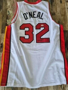 Shaquille O'Neal Signed Miami Heat Custom Basketball Jersey BAS Witnessed Holo - Picture 1 of 5