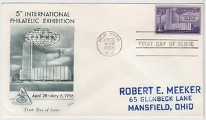TurtlesTradingPost - FIPEX Stamp Show #1076 FDC 1956 Fleetwood Cachet - Picture 1 of 1
