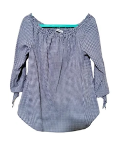 Just Jeans Off The Shoulder Checkered Top, Size 8 - Picture 1 of 1