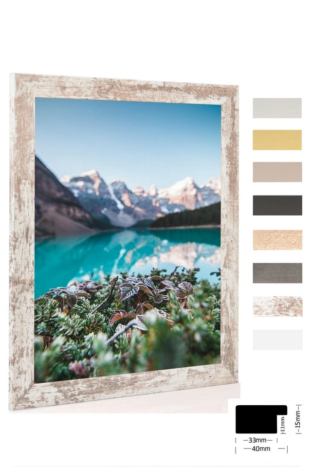 LC-AMBIENTE Bilderrahmen Ruby MDF Holz Foto Poster DIN A4 Wand Rahmen Galerie Fotografie