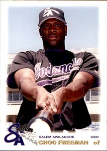 2000 Salem Avalanche Grandstand #13 Choo Freeman Dallas Texas TX Baseball Card
