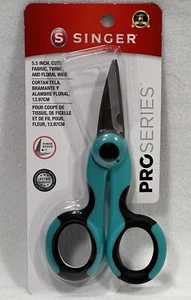 *New* SINGER Teal ProSeries 5.5" Heavy Duty Scissors with Power Notch – M207.57 - Picture 1 of 3