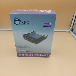 SIIG Hi-Speed USB 4-Port Bay Hub JU-H42B22-S2 FACTORY SEALED - Picture 1 of 3