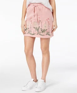 One Hart Juniors' Pink Floral Embroidered Skirt Size XL - Picture 1 of 6