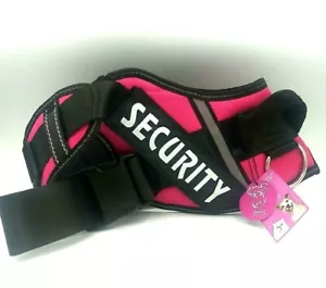 SECURITY UPGRADE DOG Mesh Padded Soft Puppy Pet Dog Harness SIZE Large PINK - Picture 1 of 5
